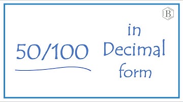 50/100 as a Decimal
