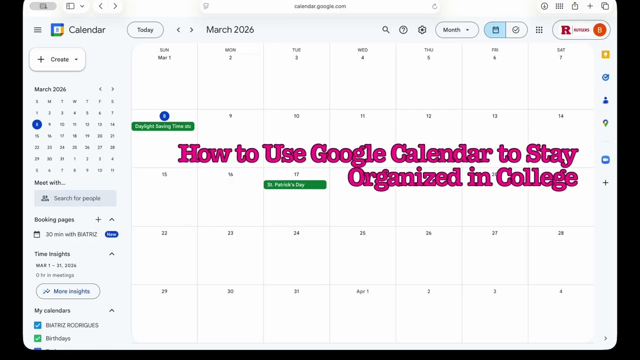 Using Google Calendar to Build a Healthier Routine 