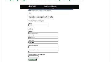 CITES Online Import Application Video
