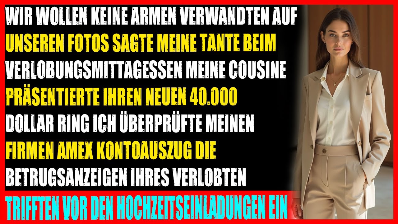 Cousins Verlobung: Ausgeladen  ihr Ring wurde mit meiner Karte bezahlt