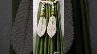 Macrame Curtain Tie Leaf Pattern | Homedecor Ideas