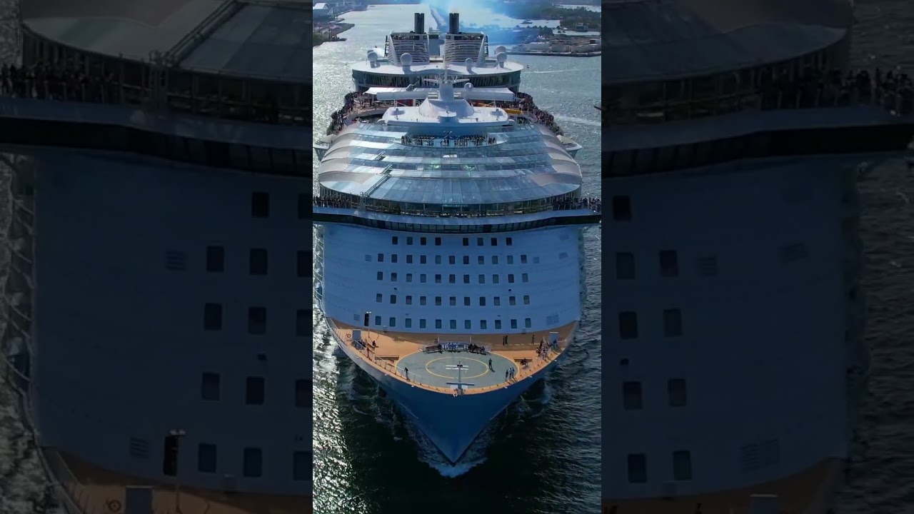 Top view of the Capital of the World cruise ship