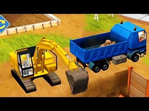 Vídeo para criançinhas / caminhao caçamba de brinquedo / trator escavadeira  gigante 