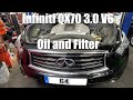 Infiniti QX70 3.0 V6 Diesel Oil And Filter Service How To DIY - MANN W8013