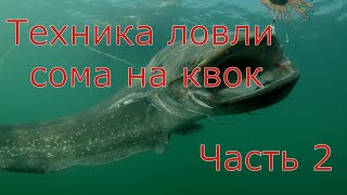 Техника ловли сома на квок. Часть 2.