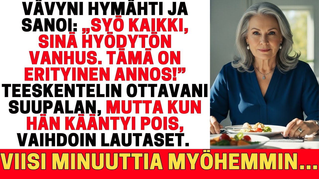 VÄVY HYMÄHTI: „SYÖ KAIKKI.” JOKIN VAROITTI — VAIHDOIN LAUTASET