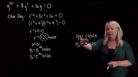 Fourth Order Linear Homogeneous DE with Constant Coefficients