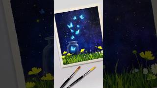 Butterfly Acrylic Painting ideas #shortsfeed #shorts #easypainting