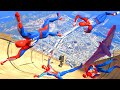 GTA 5 SPIDERMAN Mega Ramp Crash tests/jumps Ragdolls