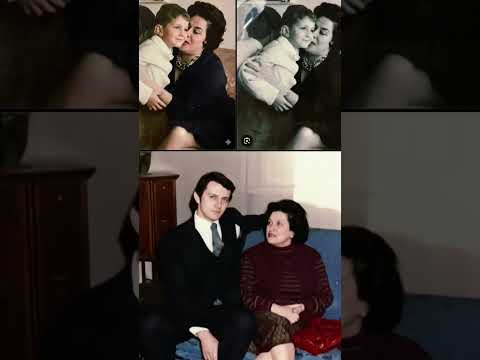 صورة نادرة للفنانة الكبيرة ليلى مراد مع ابنها اشرف اباظة في منزلها من زوجها الثاني الطيار وجية اباظة