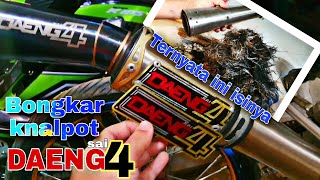 Bongkar knalpot/exhaust daeng sai 4 dan pasang embelm baru