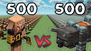 500 Piglin Brute Vs 500 Ravager | Minecraft |