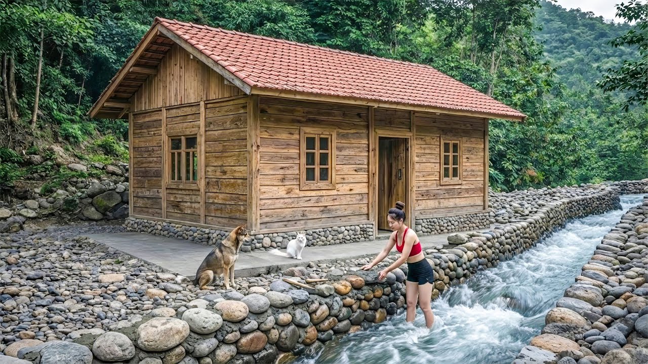 TIMELAPSE - I Built a Canal in 30 Days with River Pebbles and Here's What Happened