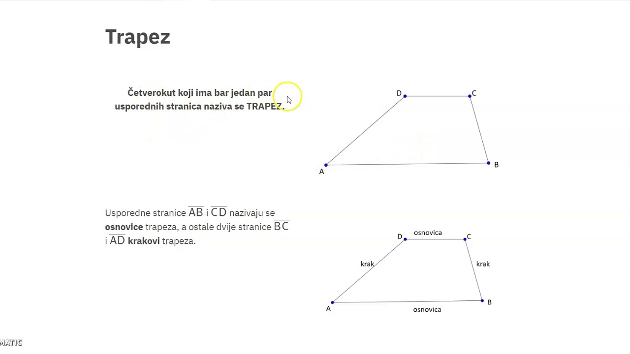 Kutovi pravokutnika i trapeza