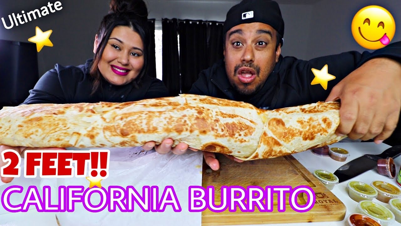 ⭐️Ultimate •2 FOOT• California Burrito AKA Carne Asada Super Fries Burrito | Mukbang/Eating Show