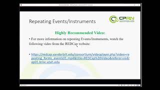 20170517 CPRN REDCap Registry Training