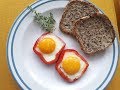 SUNNY SIDE UP EGGS IN RED PEPPER