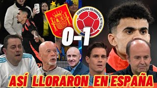 🤪😭  REACCIONES Y LLOROS AL ESPAÑA 0 COLOMBIA 1 - PARTIDAZO LUÍS DÍAZ  🇪🇸 0 🇨🇴 1 España 0 Colombia 1