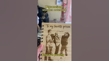 Personalized wooden notebook Laser Engrave Printing #engraveprinting #engraver #engravingmachine