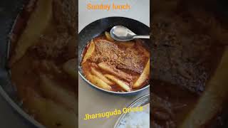 SUNDAY #today  #lunch  #thali  #bhat #katla #fish  #curry  #fish #chop  #recipe  #video