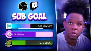 Twitch's SUB GOAL BAR and How to Customize it in OBS STUDIO Tutorial screenshot 4