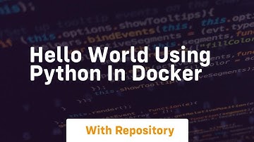 Hello world using python in docker