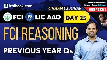 Reasoning Questions from FCI Previous Year Papers | Crack LIC AAO 2019 | Reasoning by Sachin Sir