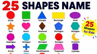 Shapes for Kids 🟥 Learn 25 Shapes in English for Toddlers & Preschoolers
