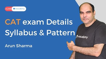 CAT 2021 Exam full syllabus , exam pattern, preparation schedule | Arun Sharma