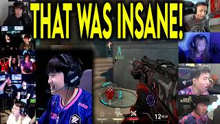 Valorant Streamers React To PRX Jinggg &amp; Invy CRAZY 2v5 CLUTCH Against GE In VCT