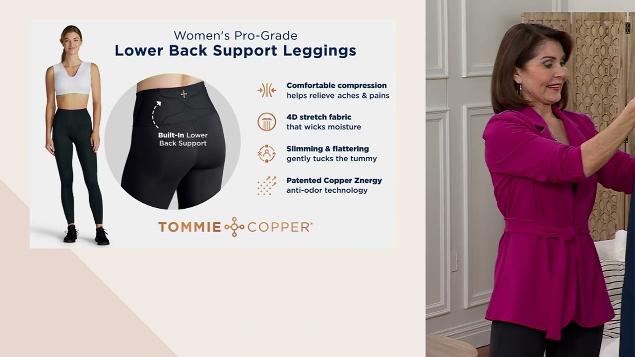 Tommie Copper Lower Back Support Compression Leggings on QVC 