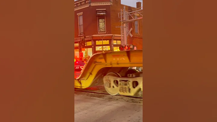 WOW! HEAVY Duty Railway Car In Middle Of Street, CSX Street Running Train, JawTooth #shorts