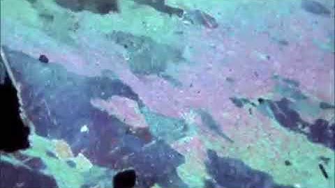 Optical Mineralogy calcite cross-polarized light