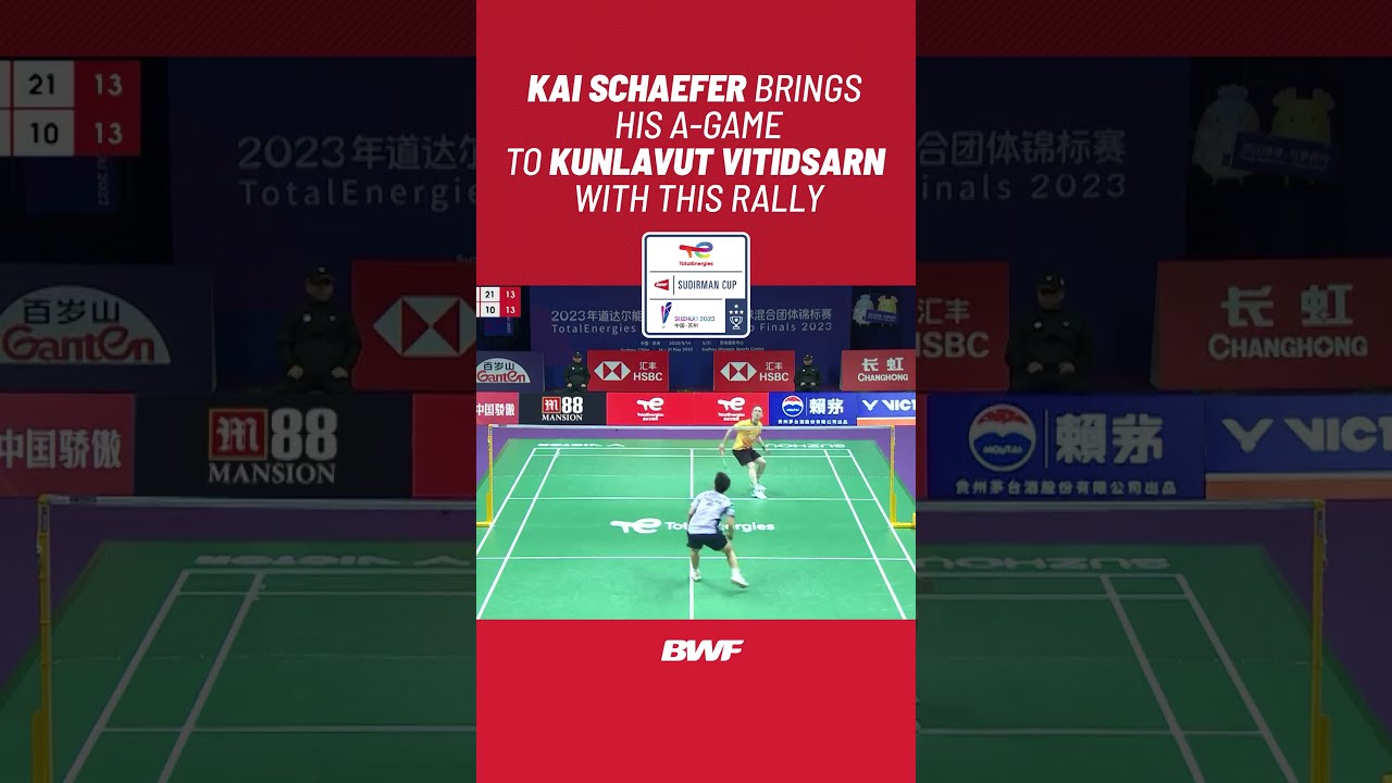 Kai Schaefer brings his A-game to Kunlavut Vitidsarn #shorts #badminton #BWF