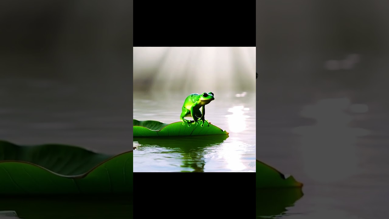 Frog's Epic Leap from Lotus to Splash! 