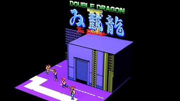 Double Dragon 2 Voxel diorama pixel art