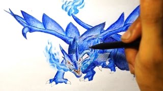 Speed Drawing Mega Charizard X- Pokemon (Shin Art)