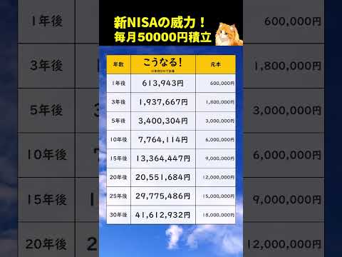 新Nisaの威力！毎月5万円積立続けると