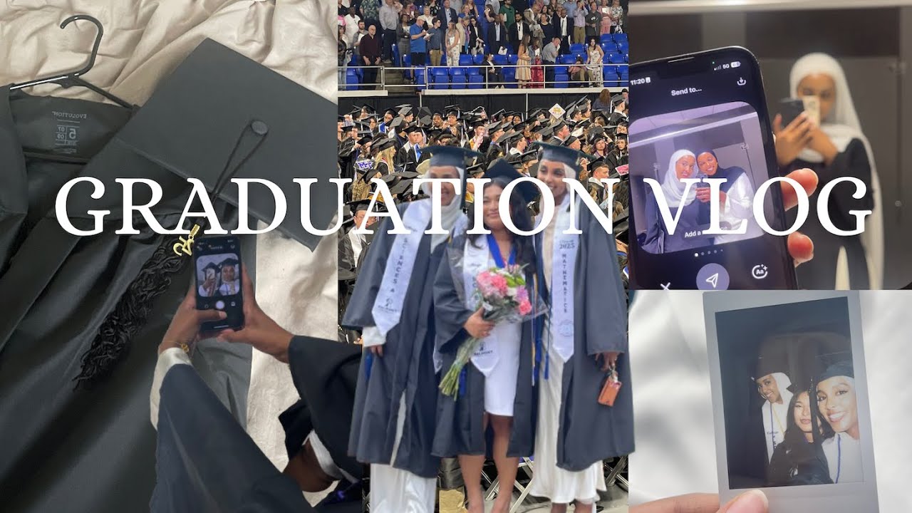 I Graduated College 📓 final exams, grad shopping, grwm, graduation vlog ...