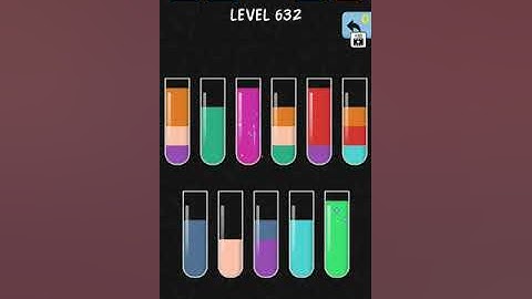 solve and solution water color sort game level 632