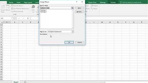 Add buttons, instead of commands, to run macros in Excel