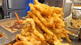 30cm 대왕오징어튀김, 하루종일 튀기는 집 / korean giant fried squid - korean street food / 한국 길거리 음식 / 서울 길동 복조리시장
