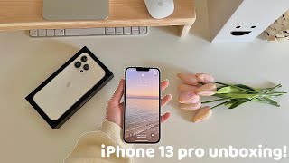 iPhone 13 pro unboxing & cute accessories 🤎 | iPhone comparison ⭐︎