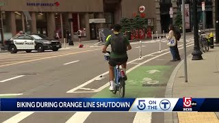 More using bikes to get around during Orange Line shutdown
