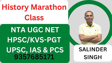 History Marathon Class for:NTA UGC NET,HPSC/KVS-PGT UPSC, IAS & PCS