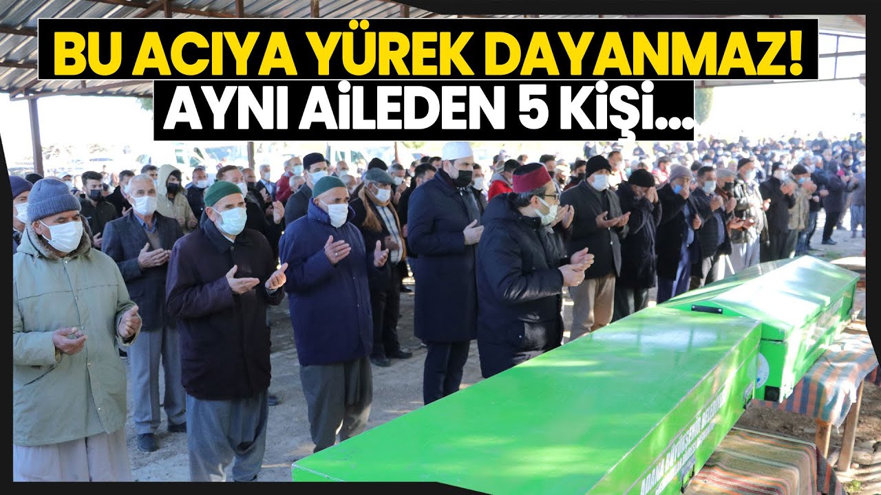 Nişan Yemeğinden Dönerken Kazada Ölen Aileden 5 Kişi Gözyaşları Arasında Toprağa Verildi