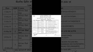 Bundelkhand University Jhansi ka second semester ka time table #bujhansi #bu #shorts #viral