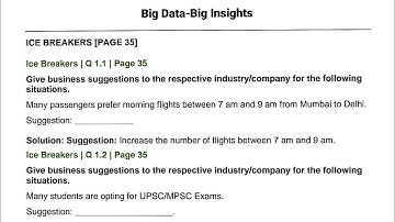 1.4  Big Data-Big Insights :-Solved BRAINSTORMING and ICE BREAKERS  (Class12 English)