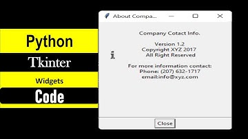 24. AboutDialog👌 | Python Tkinter & Pmw Widget | Practical Tutorial
