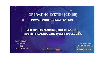 Operating system PPT video